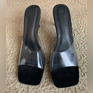 Transparent Color Heel Slippers
